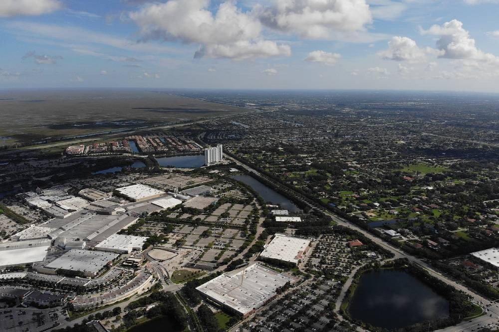 Aerial view of Sunrise, Florida, during the day