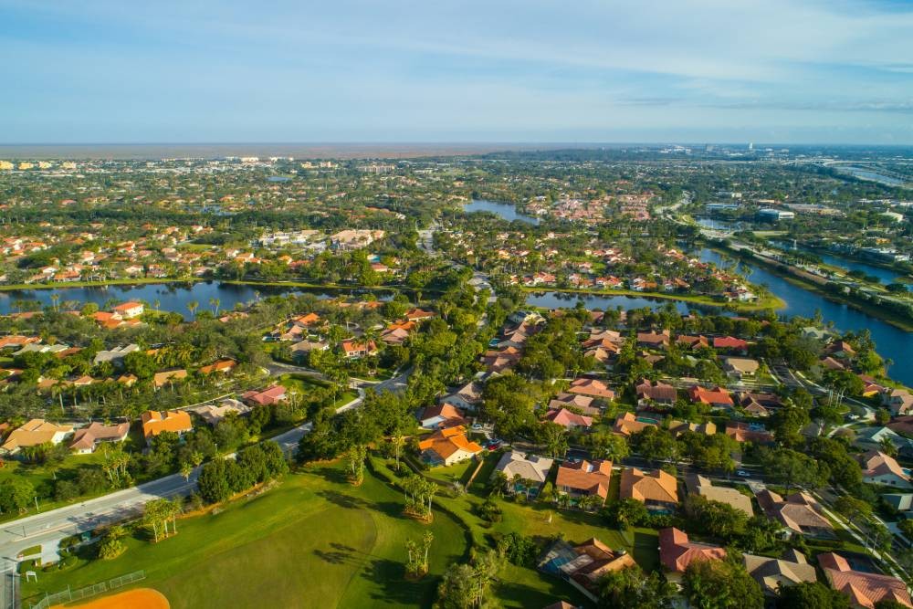 Aerial image of areas of Weston, Florida (FL)